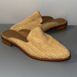 AEROSOLES Tan Woven Mules Size 8.5